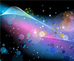Abstract Star Light Wave Line Vecto
